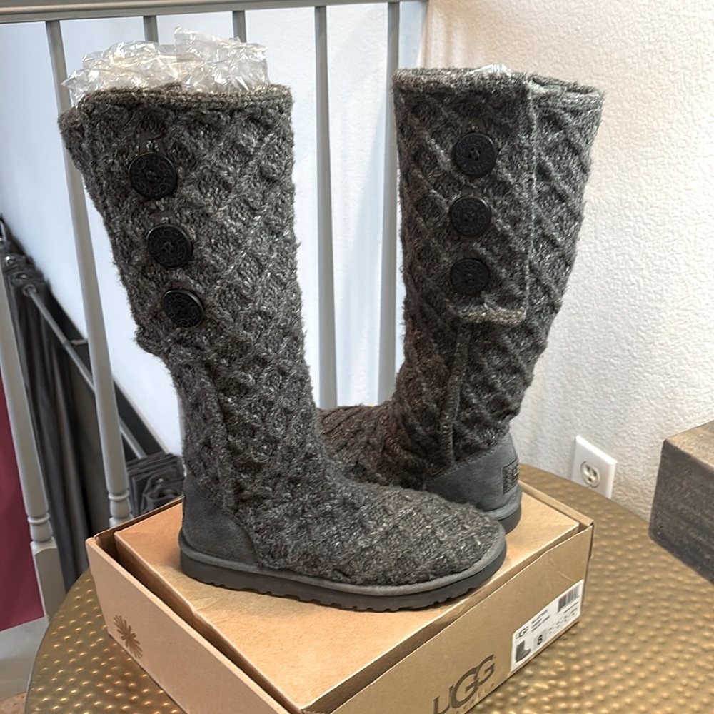 UGG Classic Cardy Lattice Cardy Knit tall Boots